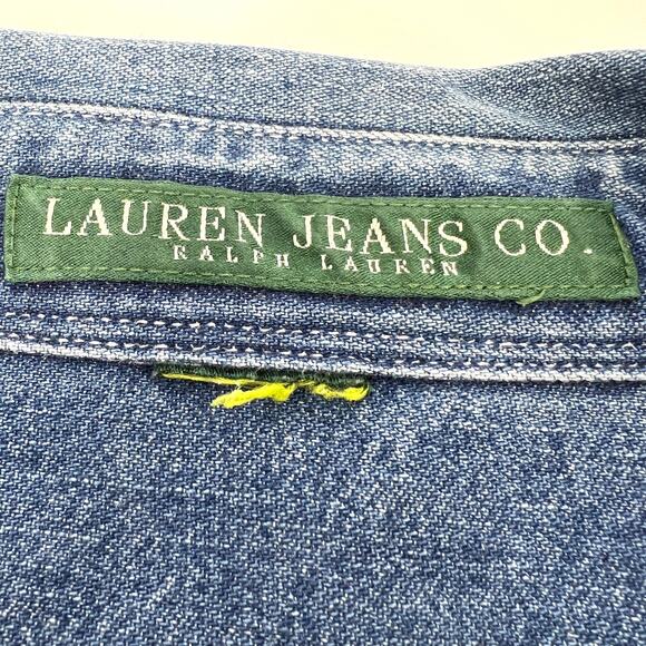 Vintage Lauren Ralph Lauren Womens Denim Button Up Shirt Size 2XL **READ** - Picture 5 of 6